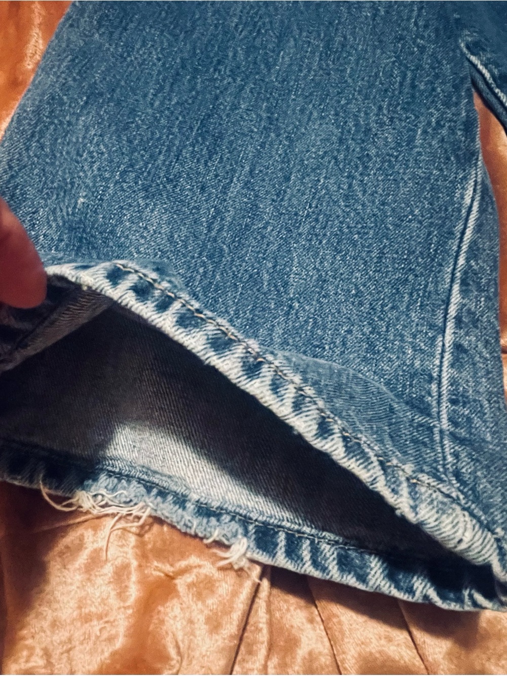 Vintage 90’s Levi's 501 Medium Blue Straight-Leg Denim Button Fly Jeans 36x3 - Picture 14 of 16